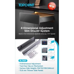 Nord Good - herrajes.4D Slim tandem Box  - lateral doble pared corredera oculta